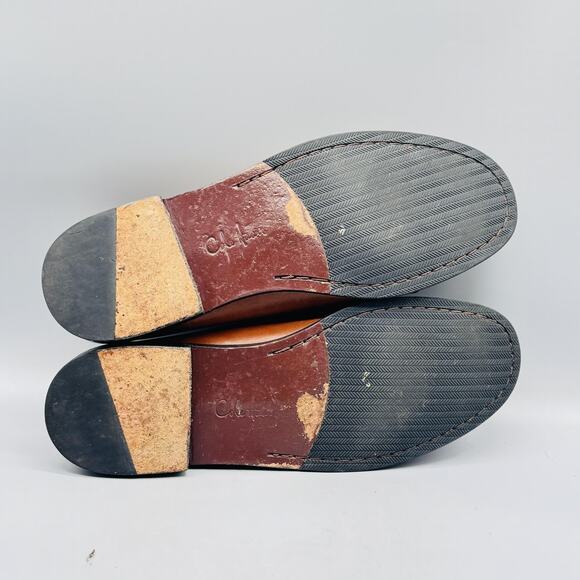 Cole Haan Shoes Mens 11.5 Brown Leather Tassel Kiltie Loafers Moc Slip On Dress - Picture 10 of 13